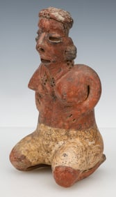Pre-Columbian Nayarit Pottery Kneeling Female Figure