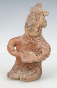 Pre-Columbian Jalisco Pottery Seated Figure