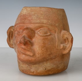 Pre-Columbian Moche Pottery Head