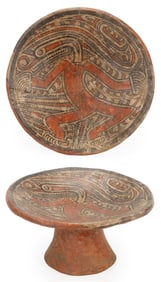 Pre-Columbian Gran Cocle Pedestal Dish Frutero, Panama, C.800-1200 CE