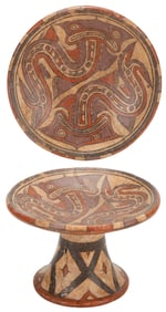 Pre-Columbian Gran Cocle Pedestal Dish Frutero, Panama, C.800-1200