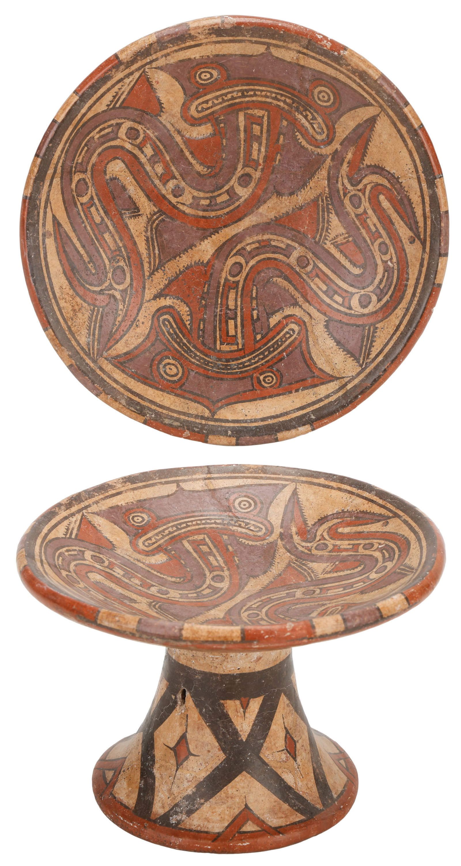 Pre-Columbian Gran Cocle Pedestal Dish Frutero, Panama, C.800-1200 (1 of 5)
