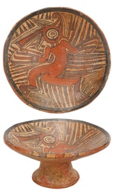 Pre-Columbian Gran Cocle Pedestal Dish Frutero, Panama, C.800-1200