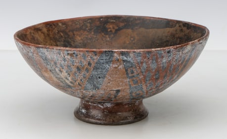 Pre-Columbian Narino Footed Bowl, Diam: 8"
