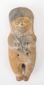 Pre-Columbian Bahia Pottery Standing Female Figure