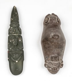 Pair of Taino Clay Artifacts