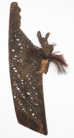 Antique Korwar Canoe Prow, Irian Jaya, Indonesia.