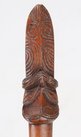 A Maori long club/fighting Staff, Taiaha, New Zealand, 19th C.