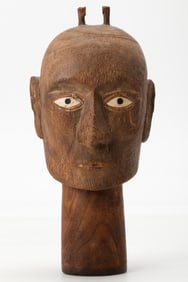 Indonesian Toraja Tau-Tau Ancestor Figure Head, Sulawesi, H: 11.5"