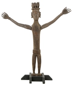 Dayak Hampatong Guardian Figure, Borneo, H: 55"