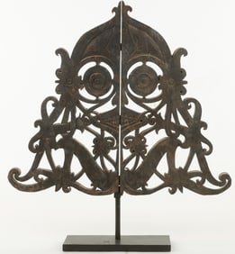 Dayak Openwork Architectural Mask, 29'' x 23'' x 1.5'