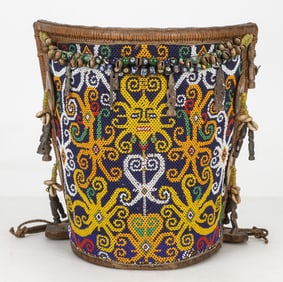 Dayak Beaded Baby Carrier, Borneo