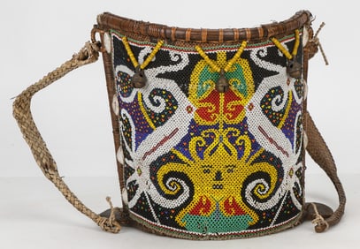 Dayak Beaded Baby Carrier, Borneo