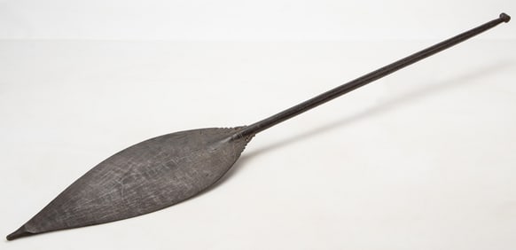 Dayak Carved Wood Paddle, L: 51"