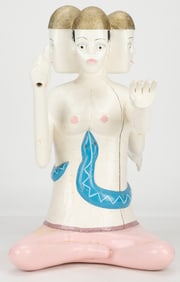 Large African Ewe Mami-Wata Figure By Agbagli Kossi (1935-1991), Togo, Ht. 26"