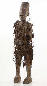 African Kongo Nkisi Nkondi Nail Fetish, DRC