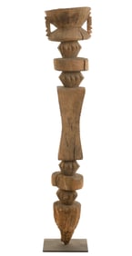 Large Nupe House Post, Ht. 42"