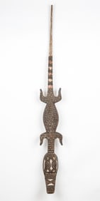 African Bwa Crocodile Mask, L. 83.5"