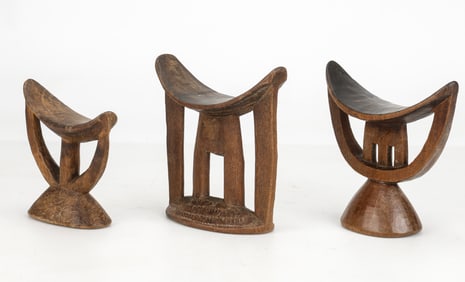 Two Bale And One Arsi Ethiopian Headrests