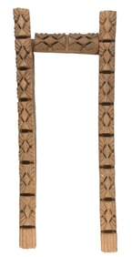 African Bamileke Palace Portal, H: 72"