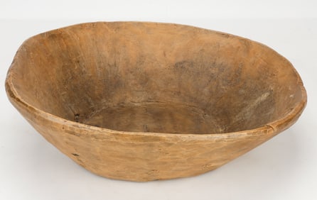 Vintage Rustic French Carved Wood Bowl