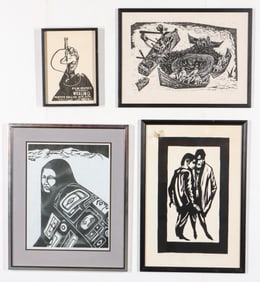 Collector's Lot of 4 Woodcuts