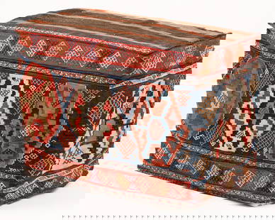 Shahsevan Mafrash, Transcaucasus, Late 19th C: Shahsevan Mafrash, Transcaucasus, Late 19th C. Material: wool surface, wool warp. Size: 1'3'' x 2'10'' x 1'11'' (33 x 533 x 282 cm).