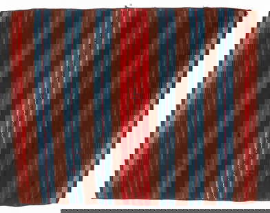 Aymara Woman's Ceremonial Mantle, Pacajes, Dept. La Paz, 18th C.: Aymara Woman’s Ceremonial Mantle (Scayo), Pacajes, Dept. of La Paz, 18th CenturyAlpaca warp and weft with natural dyes | 4'2" x 3'3" (127 x 99 cm)This ceremonial Scayo—woven entirely from alpaca