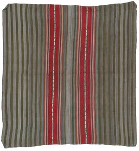 Aymara Man's Poncho, Lake Titicaca Region, Dept. of La Paz, Late 19th C.: Aymara Man’s Poncho, Lake Titicaca Region, Dept. of La Paz, Late 19th CenturyWool | 4'4" x 4'8" (132 x 142 cm)This finely spun and tightly woven wool poncho represents a classic example of a
