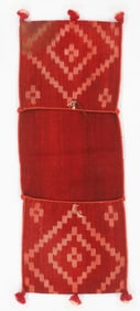 Rare Watado Resist-Dye Ikat Talegas Saddle Bags, 19th C.