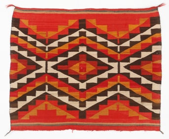 Navajo Single Saddle Blanket, Transitional Period, 1890-1910, 3'2'' x 2'7''