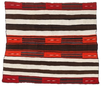 Navajo Second Phase Revival Chief's Blanket, Ca. 1890-1910, 4'7'' x 5'0''