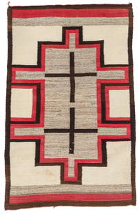 Navajo Transitional Period Rug, 1910, 3'2'' x 5'0'': Navajo Transitional Period Rug, 1910, 3'2'' x 5'0'' (97 x 152 cm). Wool.