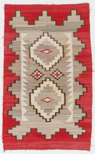 Navajo Rug, Early 20th C., 3'0'' x 4'11'': Navajo Rug, Early 20th C., 3'0'' x 4'11'' (91 x 150 cm). Wool.