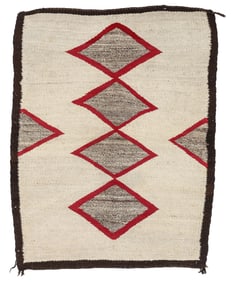 Navajo Transitional Period Rug, 1910, 2'2'' x 2'11''