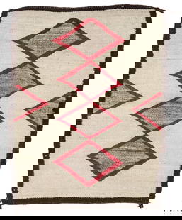 Navajo Transitional Period Rug, 1910, 2'2'' x 2'11'': Navajo Transitional Period Rug, 1910, 2'2'' x 2'11'' (66 x 89 cm). Wool.