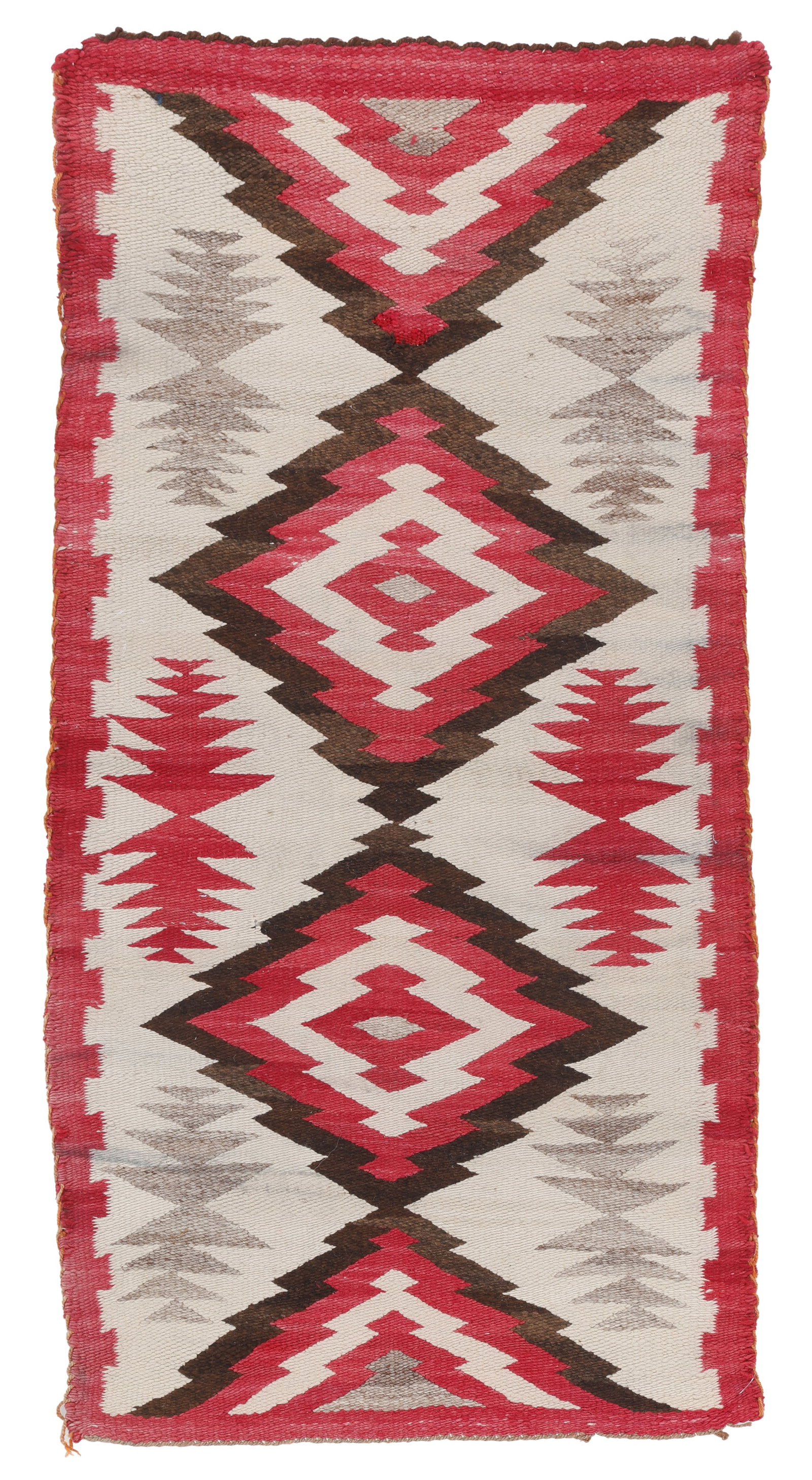 Navajo Rug, 1930-1940, 1'8'' x 3'2'': Navajo Rug, 1930-1940, 1'8'' x 3'2'' (51 x 97 cm). Wool.
