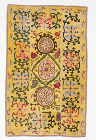 Lakai Embroidered Suzani Tapestry, Late 19th/Early 20th C.