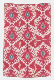 Central Asian Silk Ikat Panel, Late 19th C.