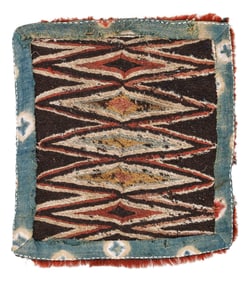 Nomadic Saddle Pad or Bagface, Western Tibet, 19th C. or Earlier, 2'0'' x 2'3''