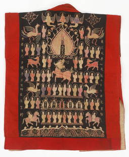 Yao Shaman's Ceremonial Robe, China, Early 20th C.: Yao Shaman's Ceremonial Robe, China, Early 20th C. Cotton and wool. Size: 2'9'' x 3'6'' (84 x 107 cm). From the Nina Sidley Collection of International Textiles and Folk Art.