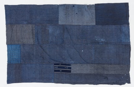 Japanese Indigo Dyed Boro Patchwork Textile