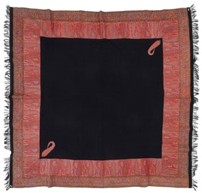 Kashmir Paisley Wool Shawl, India, Late 19th C.