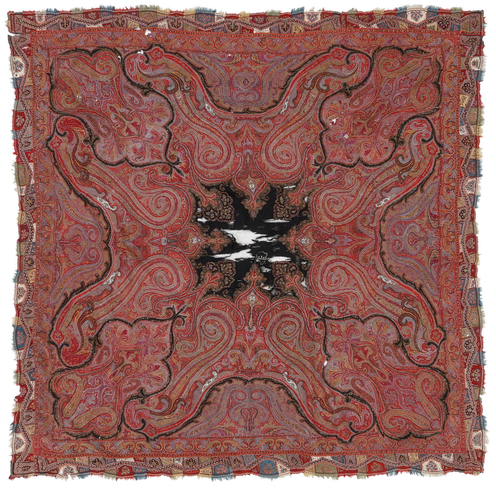 Kashmir Paisley Wool Shawl, India, 19th C. (1 of 4)