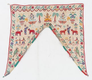 Kutch Embroidered Toran Door Valance, India, Early 20th C.