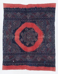 Bandhani Tie-Dye Oodhani Shawl, Shekhawati, Rajasthan, India, Early 20th C.