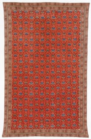 Hindi Hand Painted and Block Printed Wall Hanging, India, 19th C.