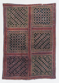 Indian Embroiderd Chakla with Mirrorwork, Early 20th C.