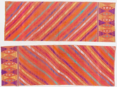 Phulkari Silk Embroidered Cotton Panels, India