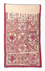Embroidered Quilt Cover, Gujarat, India, Early-Mid 20th C.